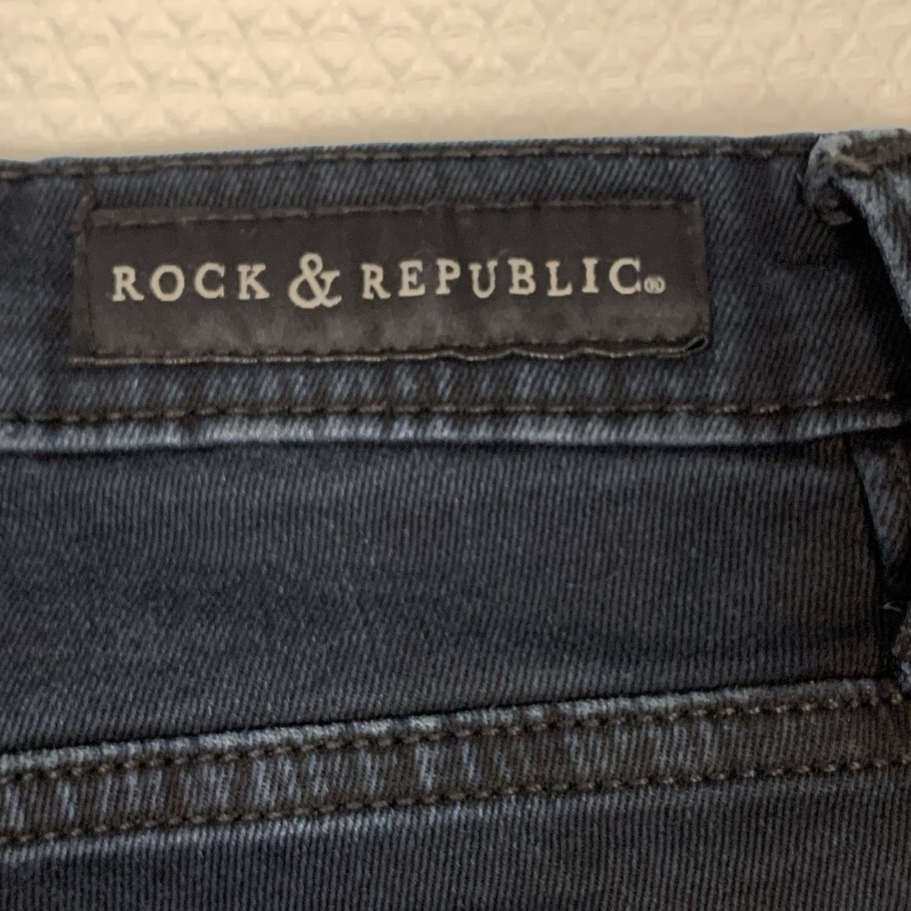 Vintage Rock & Republic Berlin Skinny Jeans Womens 8M Dark Wash Y2K - Picture 6 of 16